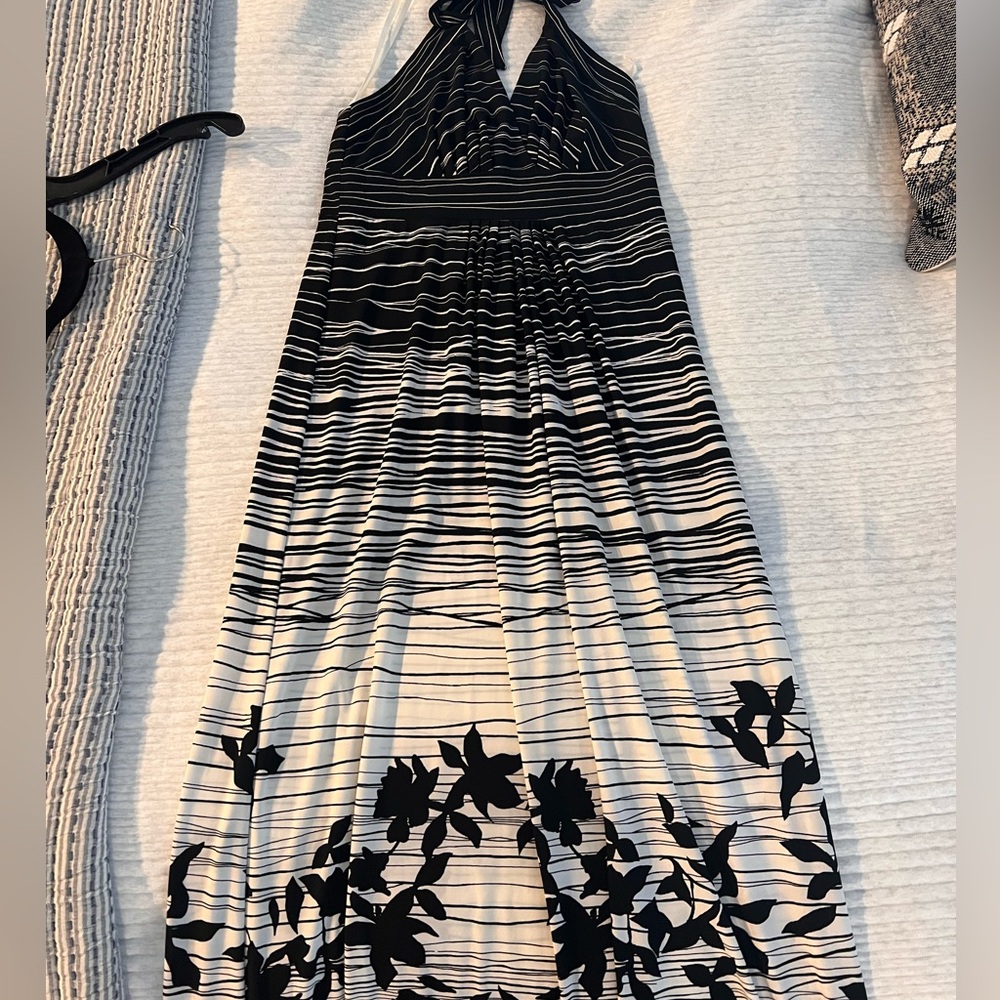 BCBG Maxazaria halter maxi dress. Floral size medium